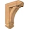 Ekena Millwork Thorton Arts and Crafts Smooth Bracket w/ Offset Brace, Western Red Cedar, 5 1/2"W x 14"D x 18"H BKT0604X14X18THR03SWR - alternate 1